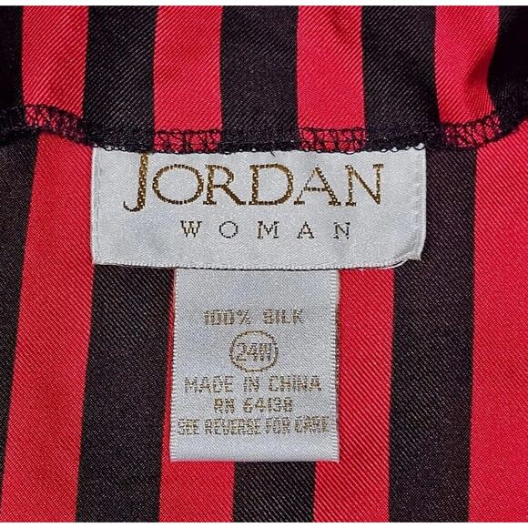 Vintage Boho Red Black Striped Blouse Womans Sz 24W Retro Y2K - Picture 5 of 11